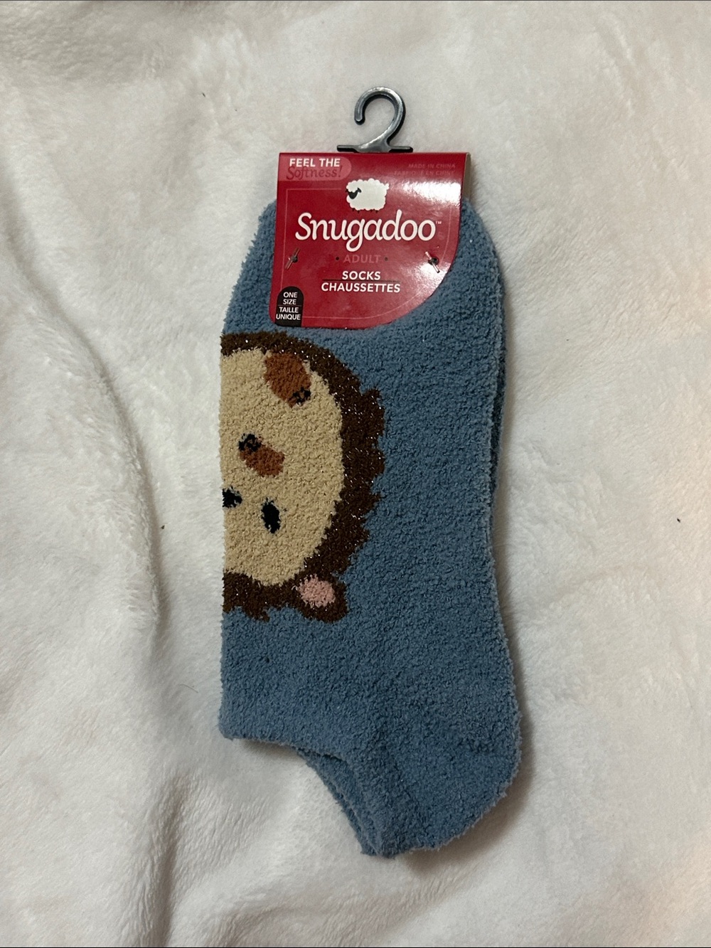 🦔 Snugadoo Adult Hedgehog Fuzzy Cozy Socks